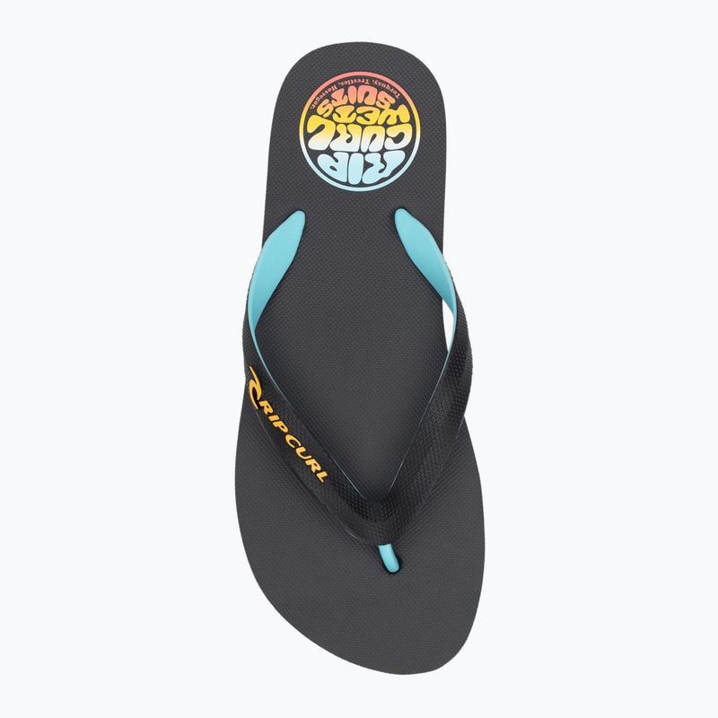 Vyriškos šlepetės per pirštą Rip Curl Wetty Fade Bloom washed black 5