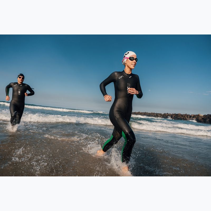 Moteriškas triatlono hidrokostiumas 2XU Propel Openwater black/bright green 11