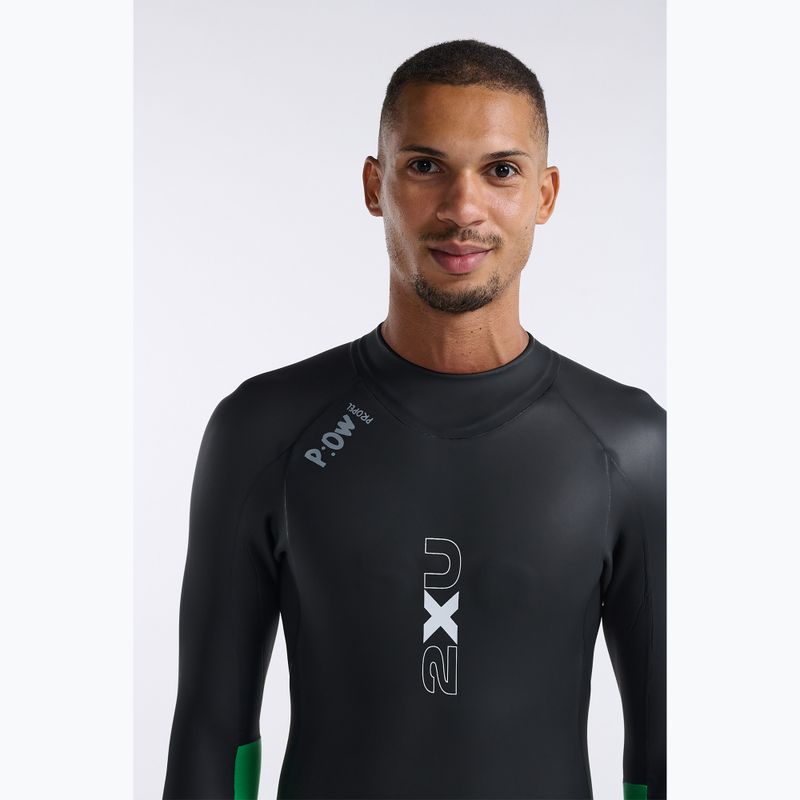 Vyriškas triatlono hidrokostiumas 2XU Propel Openwater black/bright green 5