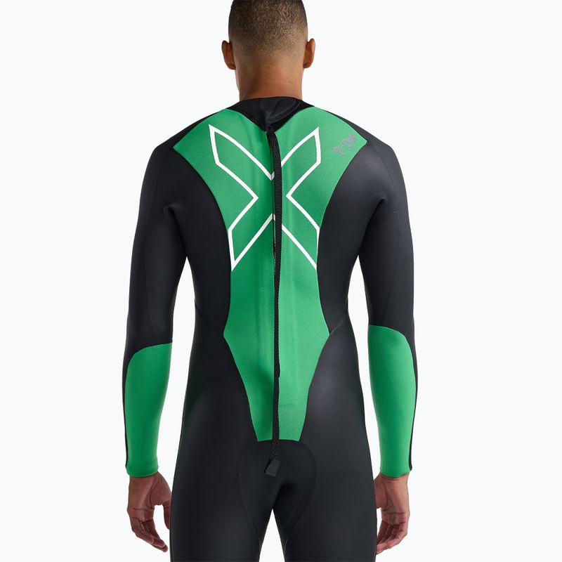 Vyriškas triatlono hidrokostiumas 2XU Propel Openwater black/bright green 6