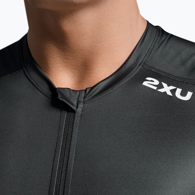 Vyriškas dviračių tank topas 2XU Core Tri Tank black/white 5
