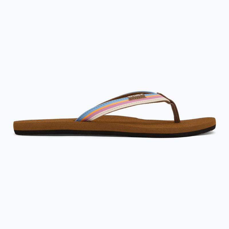 Moteriškos šlepetės per pirštą Rip Curl Freedom Bloom Open Toe blue 2