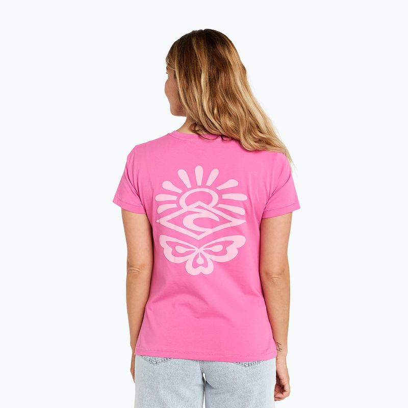 Moteriški marškinėliai Rip Curl Re-Entry Crew hot pink 3
