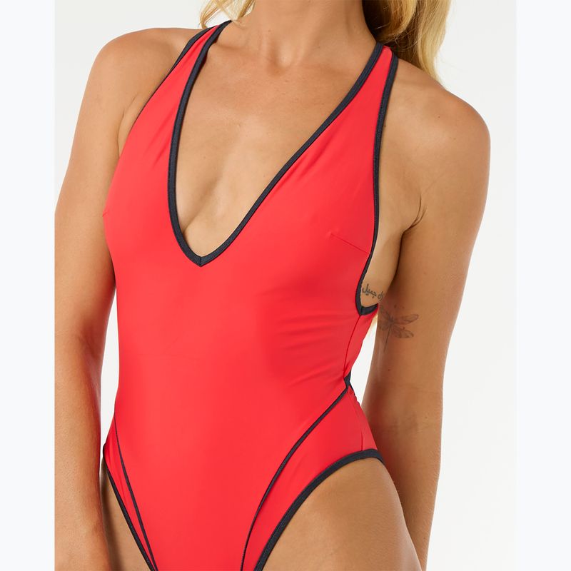 Moteriškas maudymosi kostiumėlis Rip Curl Mahot One Piece High Leg red 5
