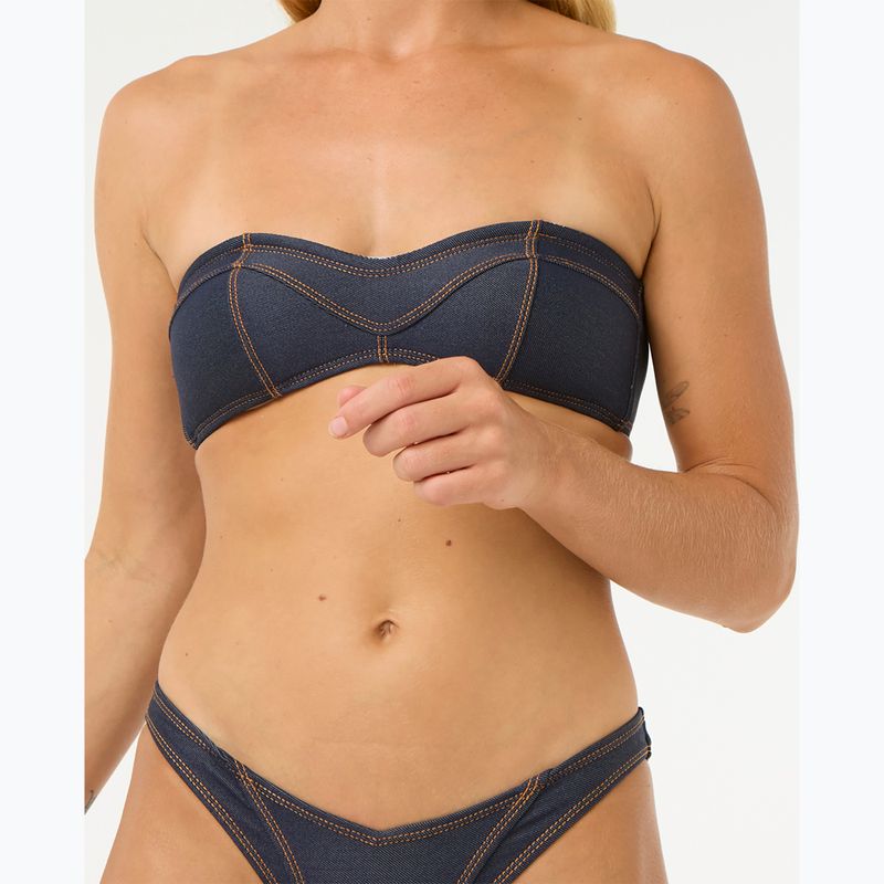 Maudymosi kostiumėlio viršus Rip Curl Dalias Denim Bandeau denim blue 4