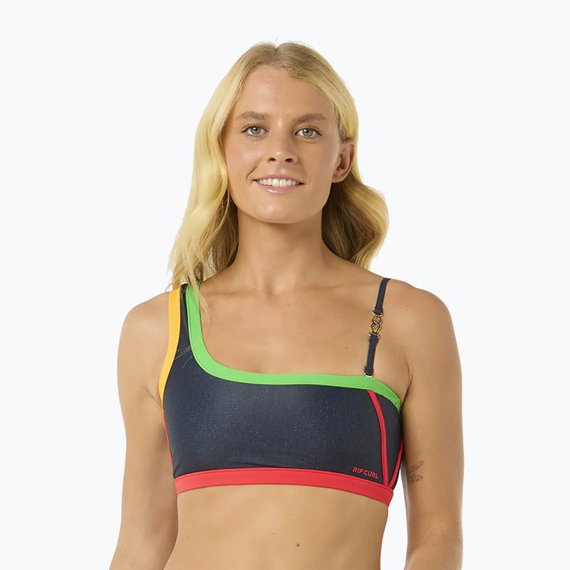 Maudymosi kostiumėlio viršus Rip Curl Gigi One Shoulder dark denim