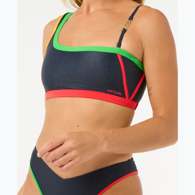 Maudymosi kostiumėlio viršus Rip Curl Gigi One Shoulder dark denim 5