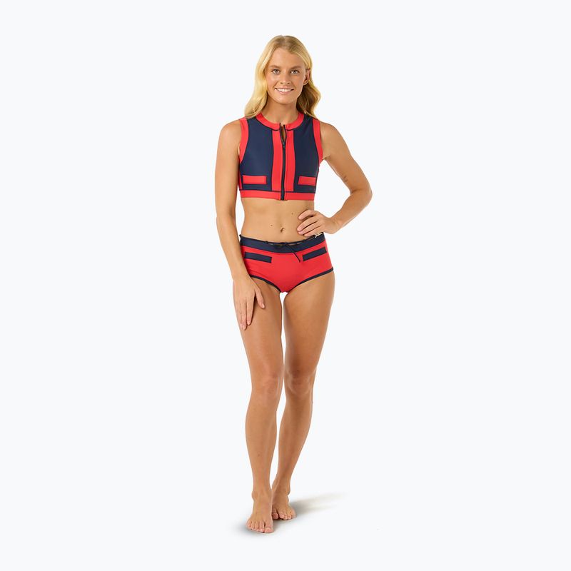 Maudymosi kostiumėlio viršus Rip Curl Coco Short Sleeve Vest red/dark blue 2