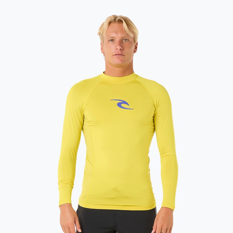 Vyriški plaukimo marškinėliai ilgomis rankovėmis Rip Curl Waves UPF Performance sulphur
