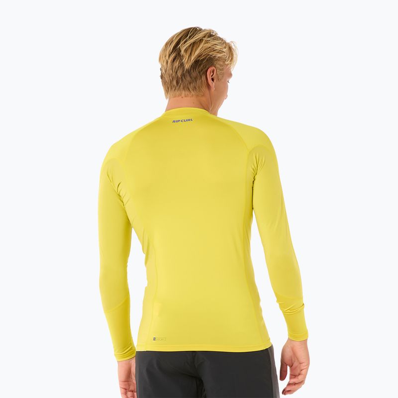 Vyriški plaukimo marškinėliai ilgomis rankovėmis Rip Curl Waves UPF Performance sulphur 3