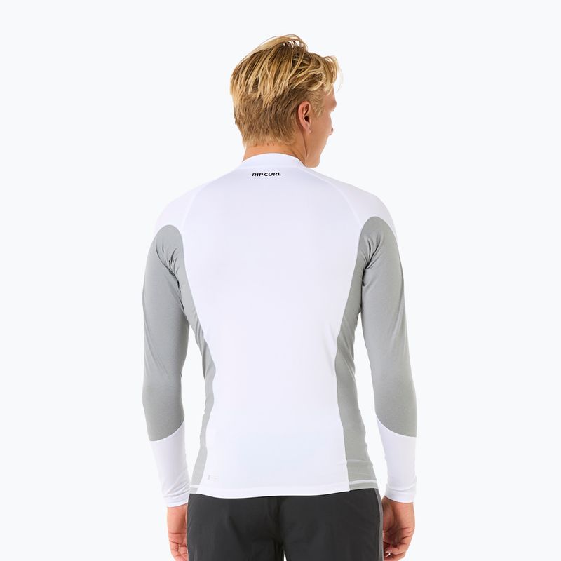 Vyriški plaukimo marškinėliai ilgomis rankovėmis Rip Curl Waves UPF Performance white 3