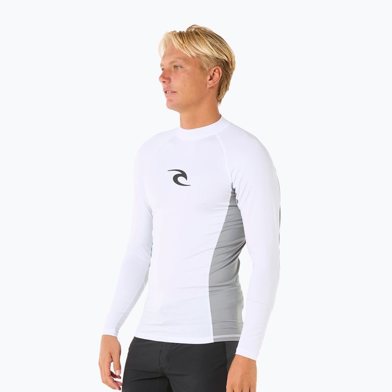 Vyriški plaukimo marškinėliai ilgomis rankovėmis Rip Curl Waves UPF Performance white 4