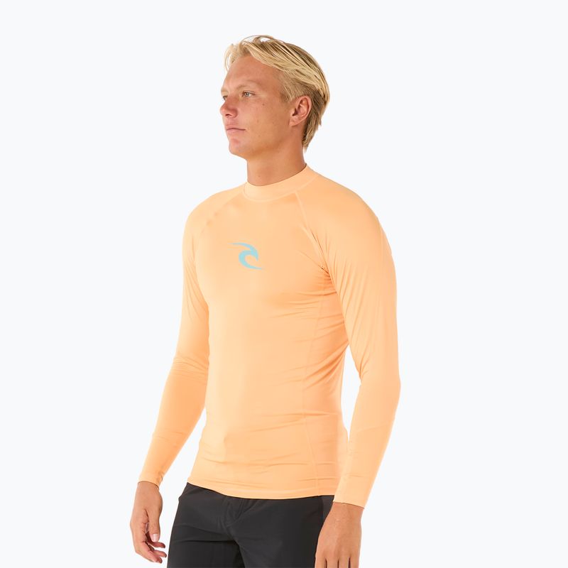 Vyriški plaukimo marškinėliai ilgomis rankovėmis Rip Curl Waves UPF Performance mandarin zest 4