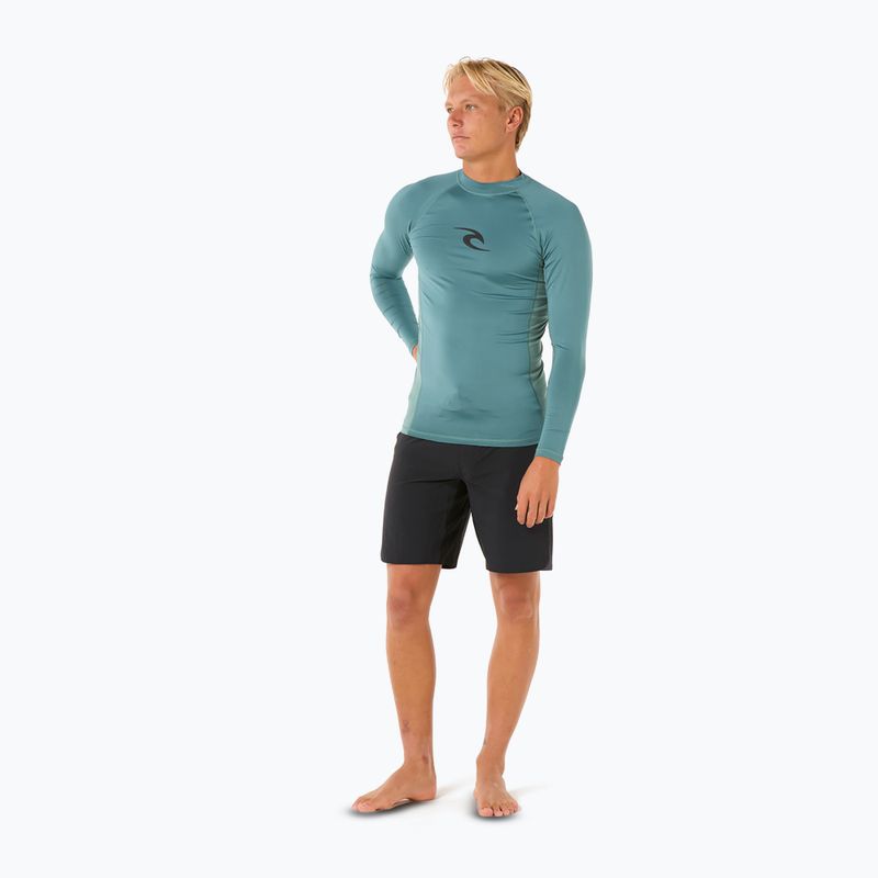 Vyriški plaukimo marškinėliai ilgomis rankovėmis Rip Curl Waves UPF Performance bluestone 2
