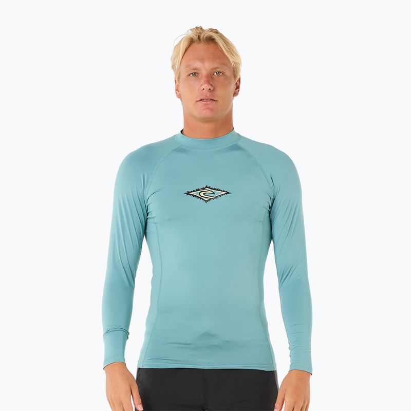 Vyriški plaukimo marškinėliai ilgomis rankovėmis Rip Curl Raw Energy UPF Performance blue lagoon