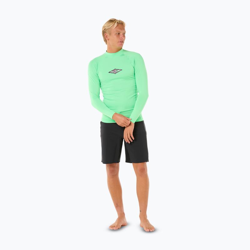 Vyriški plaukimo marškinėliai ilgomis rankovėmis Rip Curl Raw Energy UPF Performance neon green 2