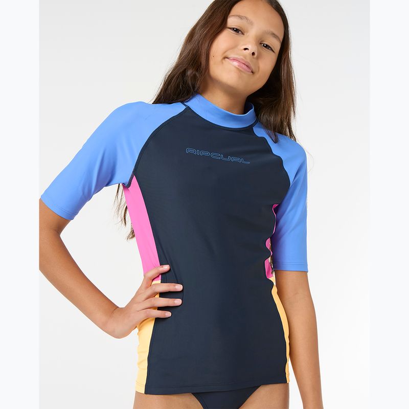 Vaikiški plaukimo marškinėliai Rip Curl Block Party Rash Vest navy 4