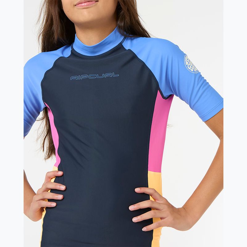 Vaikiški plaukimo marškinėliai Rip Curl Block Party Rash Vest navy 5