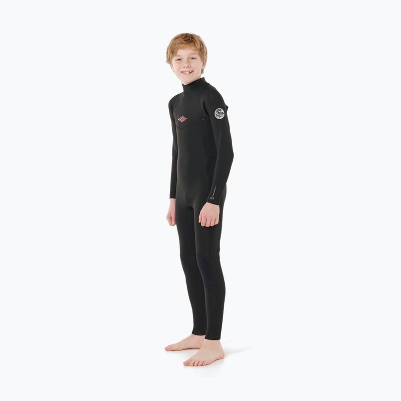 Vaikiška plaukimo putplastis Rip Curl Dawn Patrol 3/2 mm Back Zip black 3
