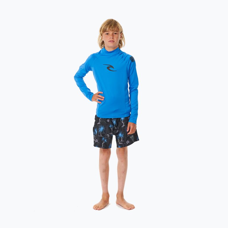 Vaikiška plaukimo ilgomis rankovėmis marškinėliai Rip Curl Waves Upf blue gum 2