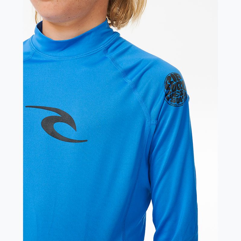 Vaikiška plaukimo ilgomis rankovėmis marškinėliai Rip Curl Waves Upf blue gum 4