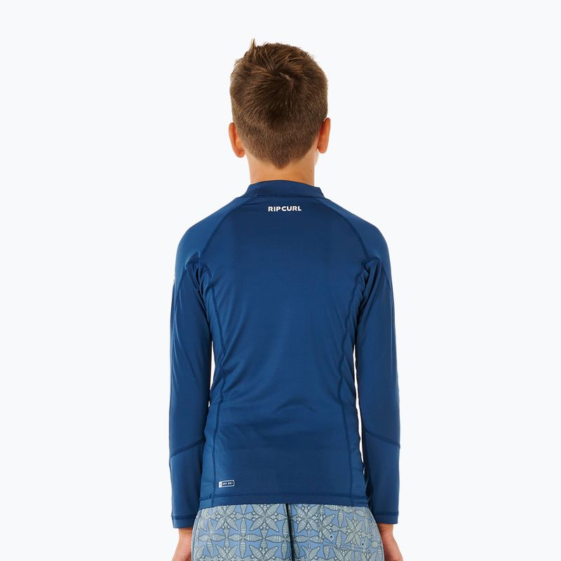 Vaikiška plaukimo ilgomis rankovėmis marškinėliai Rip Curl Waves Upf light navy 3