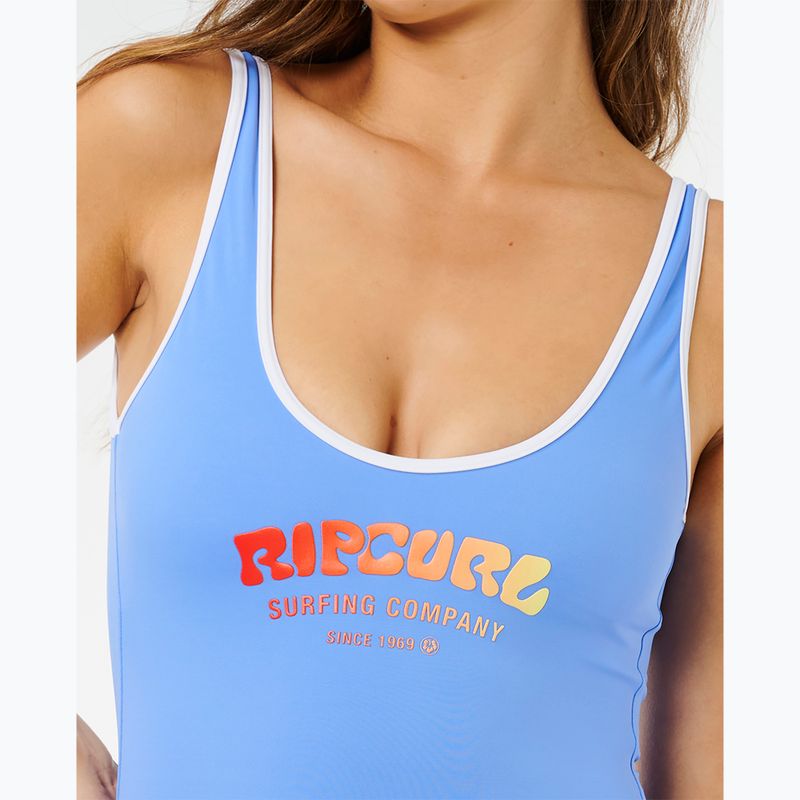 Vientisas maudymosi kostiumas Rip Curl Surf Puff sky blue 5