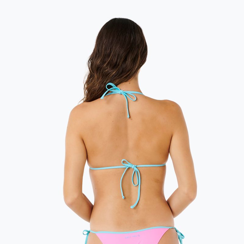 Maudymosi kostiumo viršus Rip Curl Surf Puff Sliding Tri light pink 3
