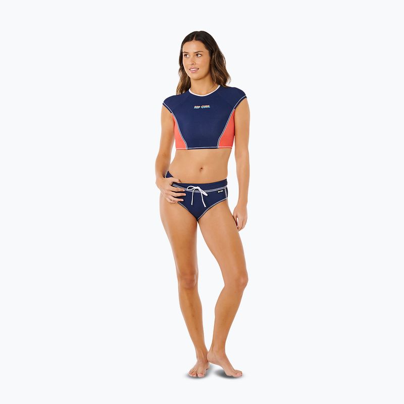 Moteriški plaukimo marškinėliai Rip Curl Surf Tide Crop Rashvest dark navy 2