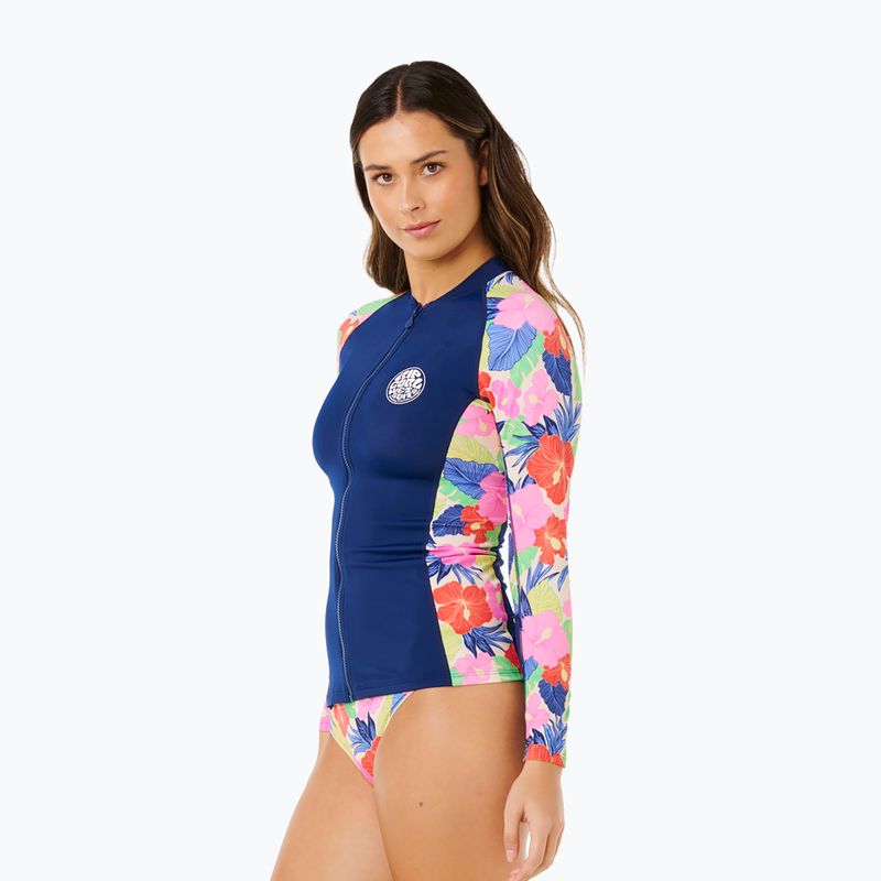 Moteriški plaukimo marškinėliai ilgomis rankovėmis Rip Curl Party Wave Upf Zip multicolor 4