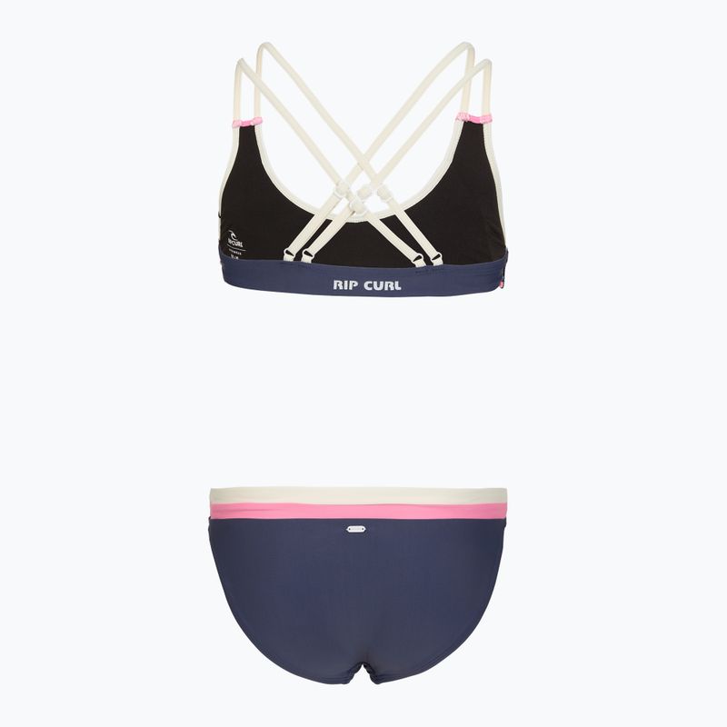 Vaikiškas dviejų dalių maudymosi kostiumėlis Rip Curl Surf Revival Bikini navy 2