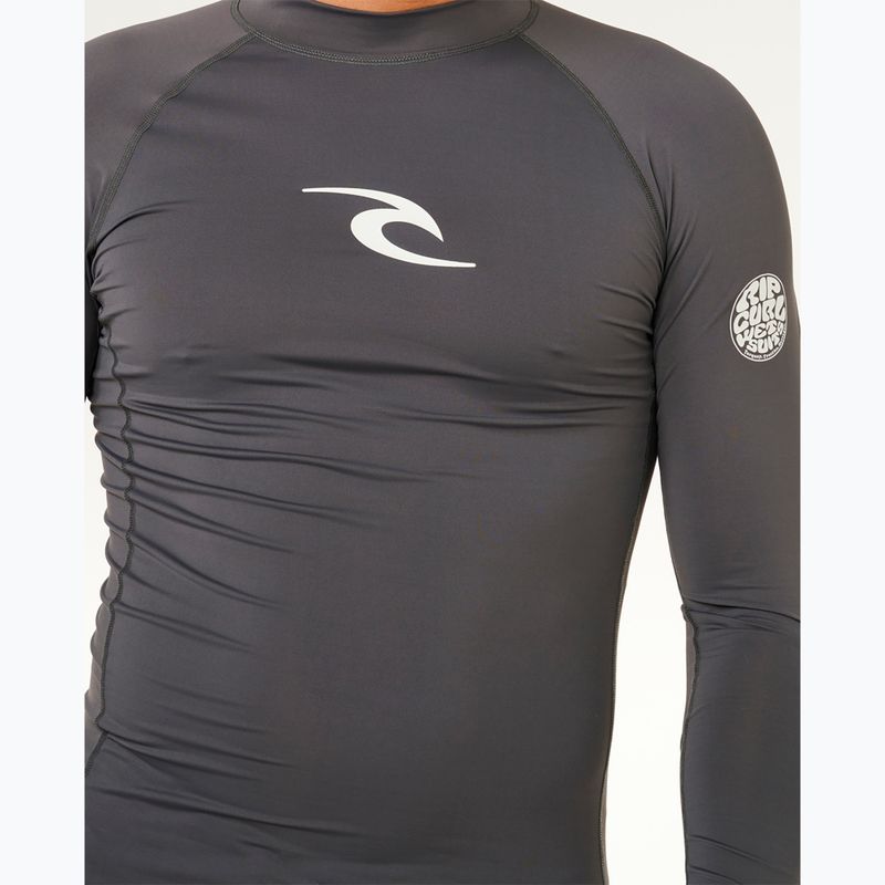 Vyriški plaukimo marškinėliai ilgomis rankovėmis Rip Curl Waves Upf Perf charcoal grey 6