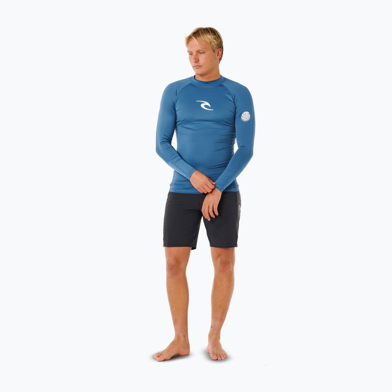 Vyriški plaukimo marškinėliai ilgomis rankovėmis Rip Curl Waves Upf Perf bluefin 2