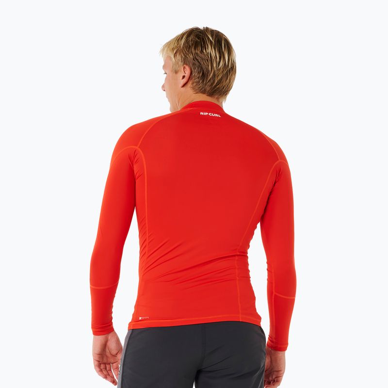 Vyriški plaukimo marškinėliai ilgomis rankovėmis Rip Curl Waves Upf Perf lava red 3