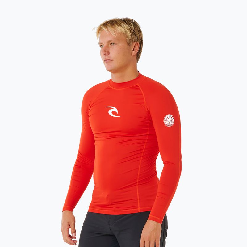 Vyriški plaukimo marškinėliai ilgomis rankovėmis Rip Curl Waves Upf Perf lava red 4