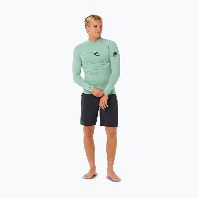 Vyriški plaukimo marškinėliai ilgomis rankovėmis Rip Curl Waves Upf Perf aloe 2