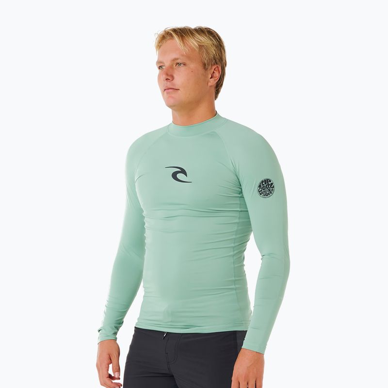 Vyriški plaukimo marškinėliai ilgomis rankovėmis Rip Curl Waves Upf Perf aloe 4