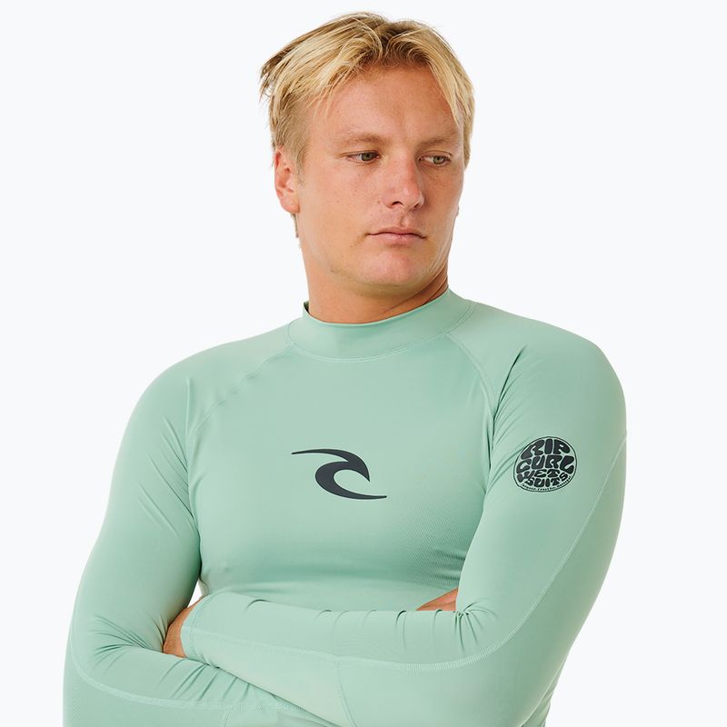 Vyriški plaukimo marškinėliai ilgomis rankovėmis Rip Curl Waves Upf Perf aloe 5