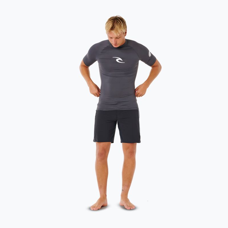 Vyriški plaukimo marškinėliai Rip Curl Waves Upf Perf charcoal grey 2