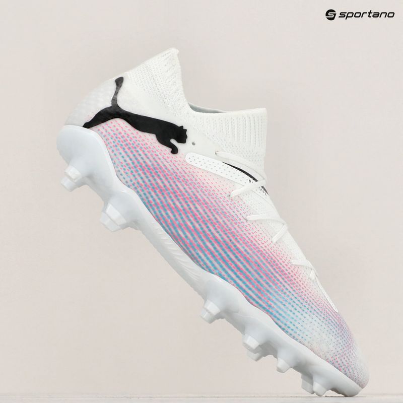 Vaikiški futbolo batai PUMA Future 7 Pro FG/AG Jr puma white/puma black/poison pink 9