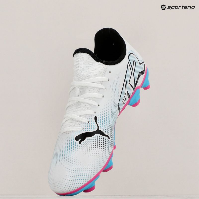 Vaikiški futbolo batai PUMA Future 7 Play FG/AG puma white/puma black/poison pink 10
