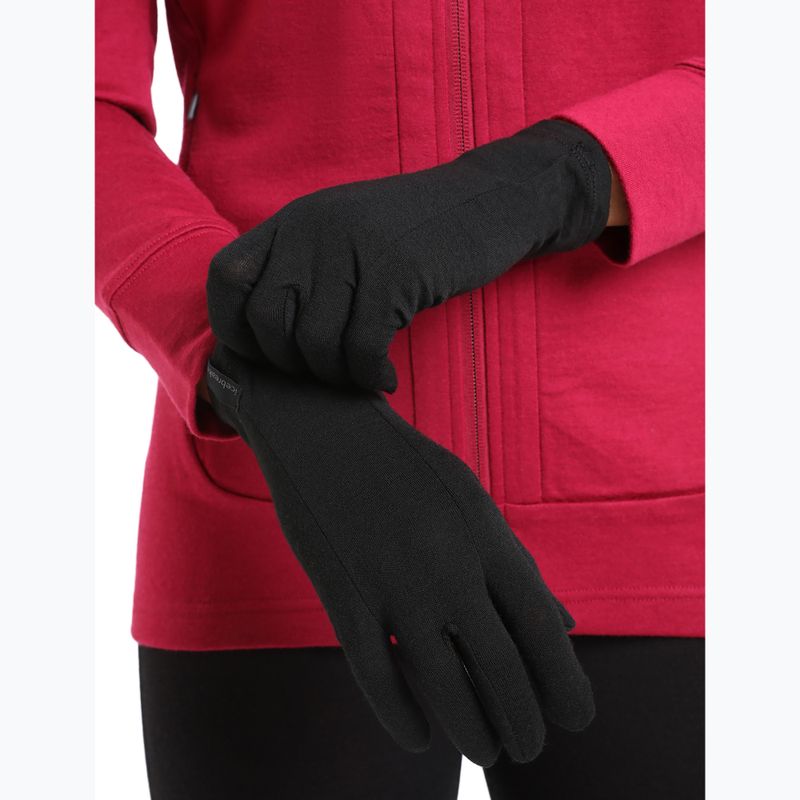 Žygio pirštinės icebreaker 200 Oasis Glove Liners black 3