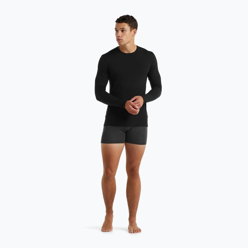 Vyriški termoaktyvūs marškinėliai ilgomis rankovėmis icebreaker Merino 150 Anatomica Crewe black 2