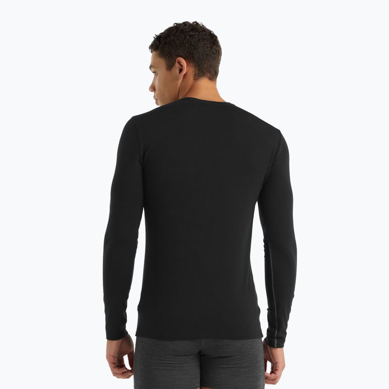 Vyriški termoaktyvūs marškinėliai ilgomis rankovėmis icebreaker Merino 150 Anatomica Crewe black 3