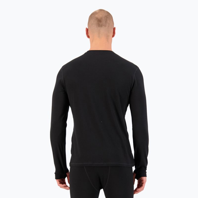 Termoaktyvūs vyriški marškinėliai ilgomis rankovėmis Mons Royale Cascade Merino Base Layer black 3