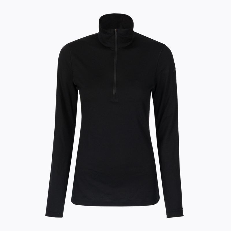Moteriški termoaktyvūs marškinėliai icebreaker 200 Oasis Half Zip juodi 6