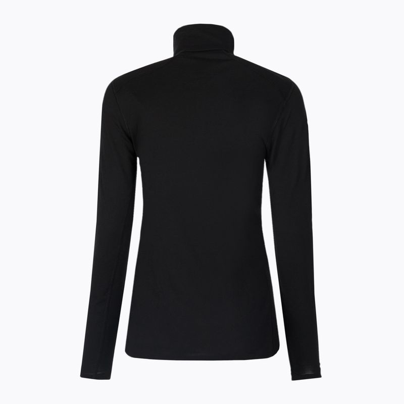 Moteriški termoaktyvūs marškinėliai icebreaker 200 Oasis Half Zip juodi 7