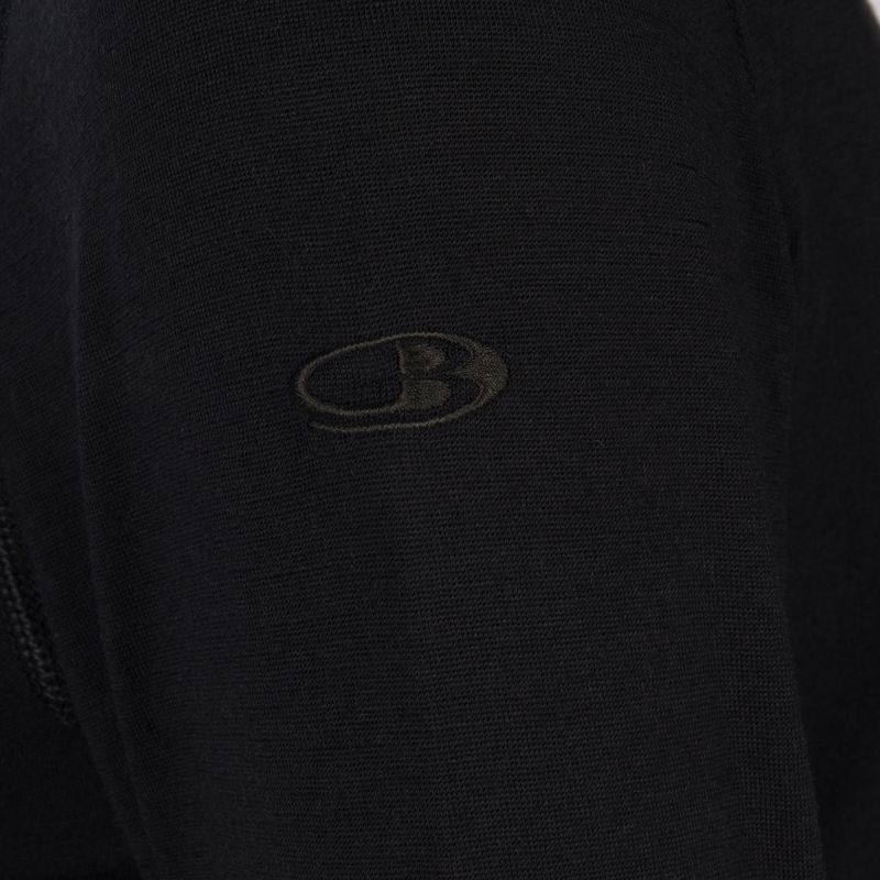 Moteriški termoaktyvūs marškinėliai icebreaker 200 Oasis Half Zip juodi 8