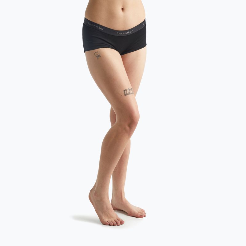 Moteriškos termoaktyvios trumpikės Icebreaker Merino 200 Oasis Boy Shorts black 2