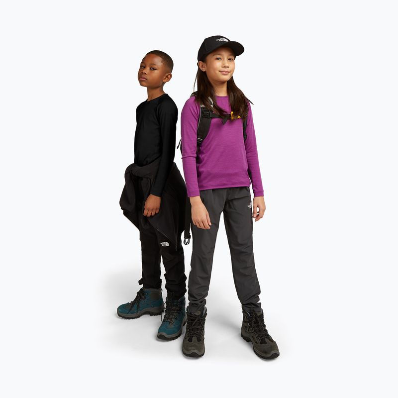 Vaikiški termoaktyvūs marškinėliai ilgomis rankovėmis icebreaker 200 Oasis Crewe black 5